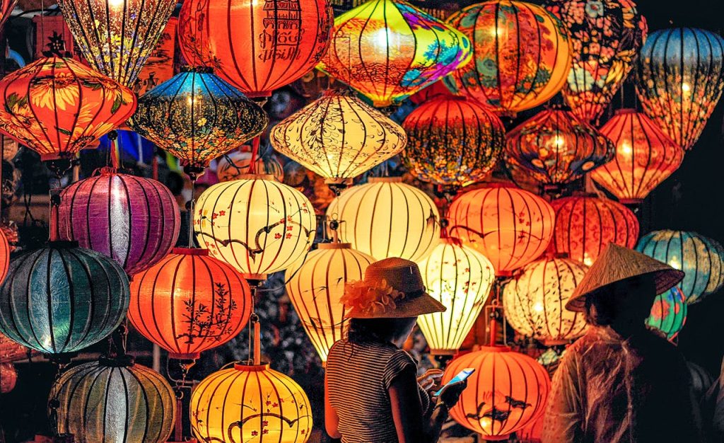 pexels photo 1313814 Vibrant lanterns light up the night during a traditional Asian celebration.